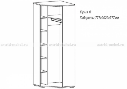 Шкаф угловой Бриз 