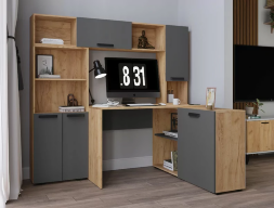Стеллаж Квартет-13, Дуб крафт золотой/Графит