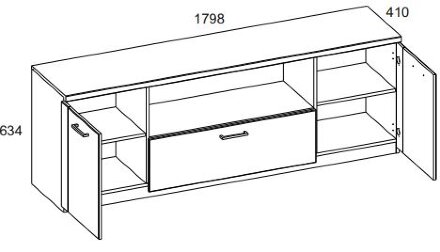  Тумба 1798 RTV 2D1SN B DOORSET  