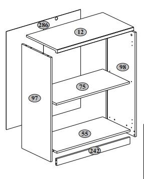 Тумба 2 двери 2D DOORSET    